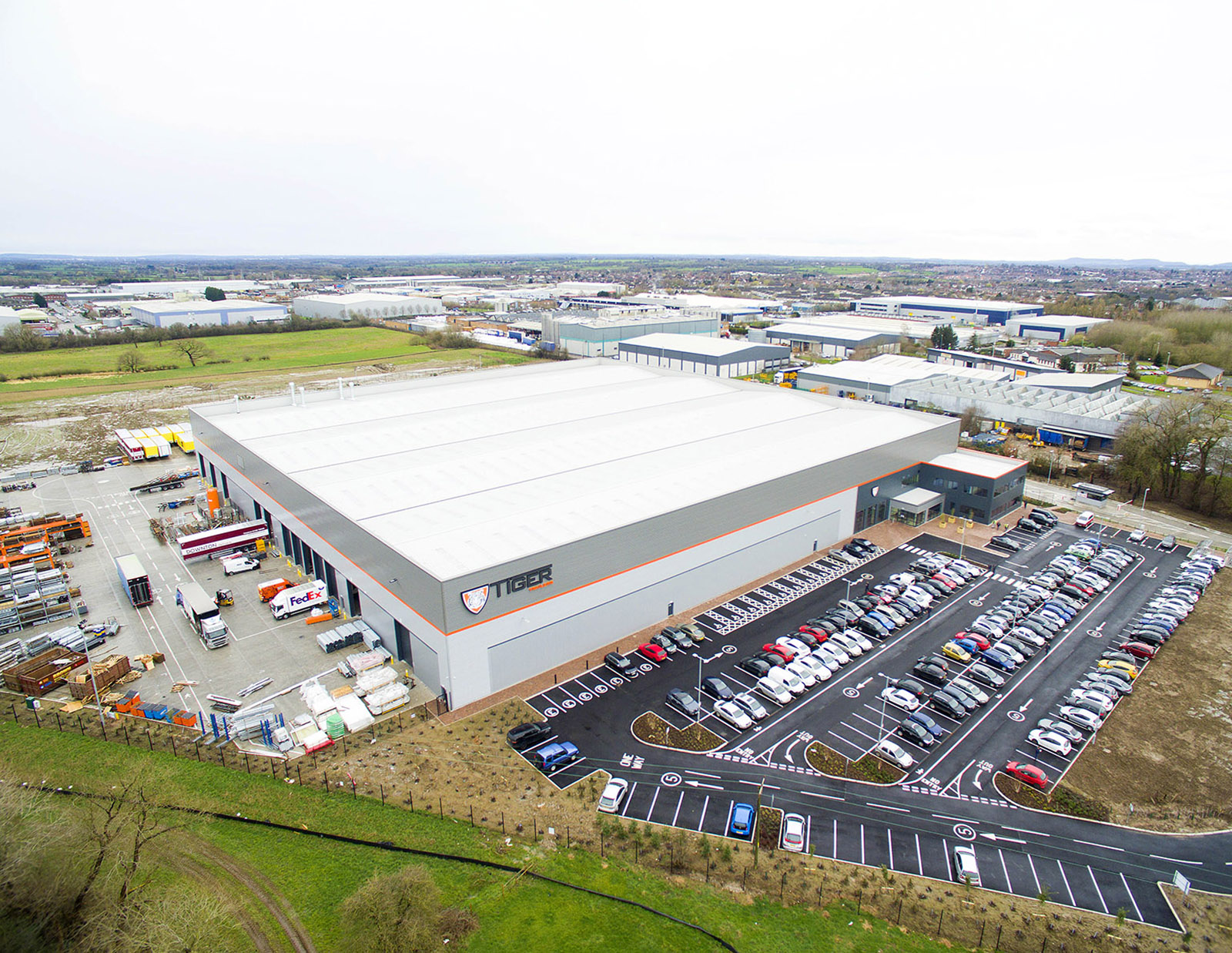 Relocation to new Winsford Cheshire manufacturing factory - aerial drone
