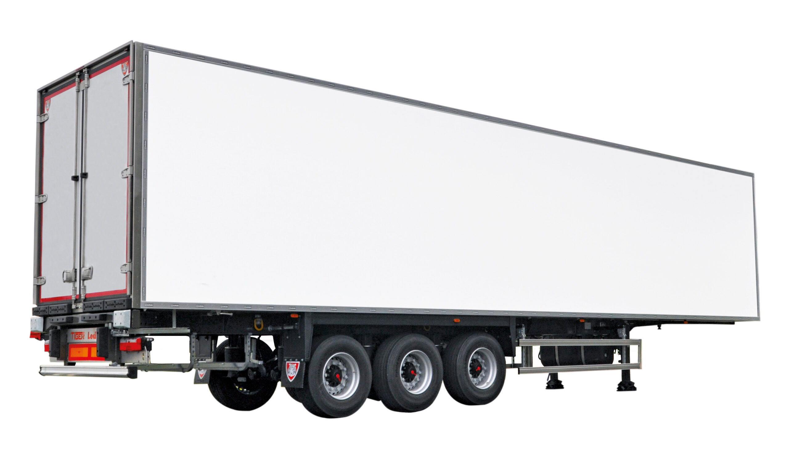 Tiger Siberian refrigerated temperature controlled reefer trailers for rent hire UK - rear