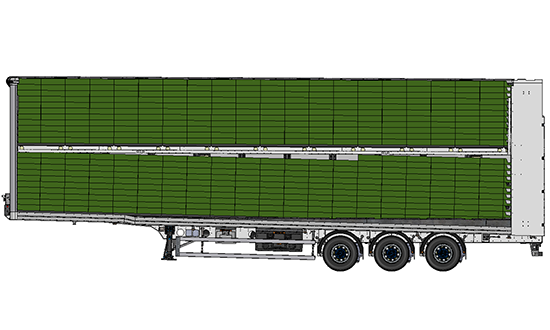 ESG Tiger Trailers gallery - pallet network capacity increased load cargo lifting moving double deck