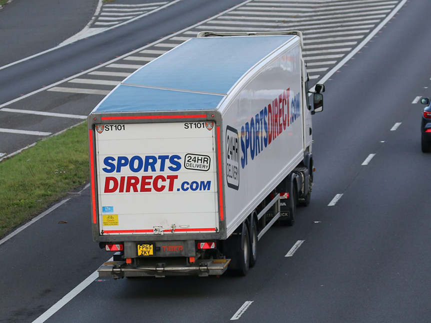 Sports-Direct-aerodynamic-box-van-Tiger-trailer-Tim-Pickford