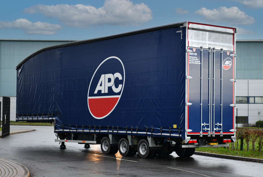 Product page CTA moving double deck trailers APC Overnight parcel carrier post