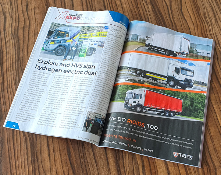 Tiger Trailers media press centre - trade magazine advertisements