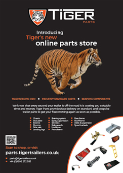 Tiger Trailers road transport trade press magazine advert - 2022 Parts