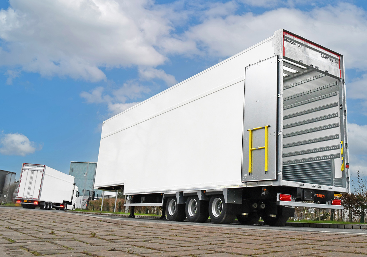 Asda clothing retail brand George receives specialist high cube internal tail lift Tiger trailers