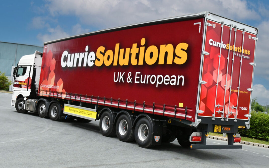 Currie Solutions chooses Tiger for its 20 new curtainsider trailers